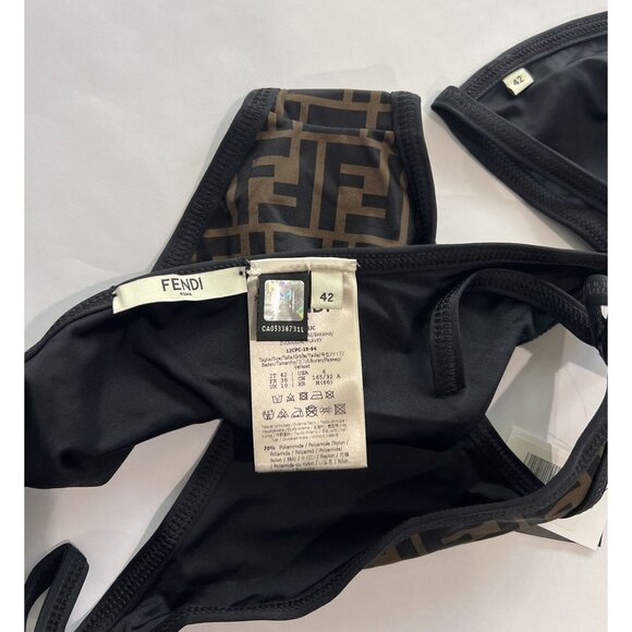 Fendi FF Logo Bikini in Brown - Picture 4 of 4